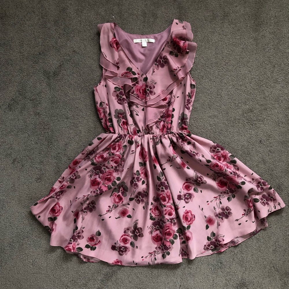 [Lauren Conrad] Blush pink floral dress for spring